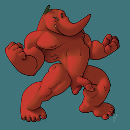 action_pose curved_penis erection feet flexing food genitals glans humanoid_feet male muscular muscular_male nipples not_furry pecs penis plant plantigrade pointy_penis pose red_body red_glans red_nipples red_penis red_pepper red_skin silly_face simple_background smile solo vegetable ravuer humanoid 1:1 hi_res