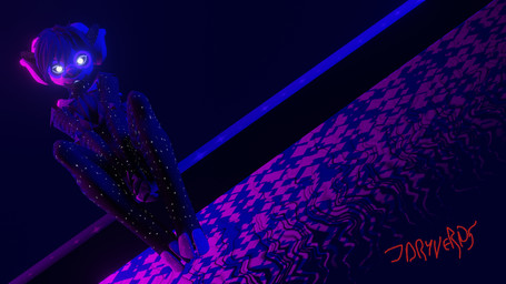 anthro black_background blue_light dark_body dark_fur eyewear fur glasses glowing glowing_eyes glowing_glasses hands_between_legs hands_together hooves looking_at_viewer male markings neon_lights pink_light simple_background sitting solo star_(marking) just_dryvern ram_(just_dryvern) bovid caprine mammal sheep 16:9 3d_(artwork) blender_(artwork) blender_eevee_(artwork) digital_media_(artwork) hi_res widescreen