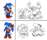 anthro balls big_breasts breast_grab breasts cosplay crossgender duo female genitals hand_on_breast lifting male male/female mostly_nude nipples penis pussy size_difference vaginal missphase nintendo pokemon sega sonic_the_hedgehog_(series) sonic_the_hedgehog generation_1_pokemon machamp pokemon_(species) hi_res