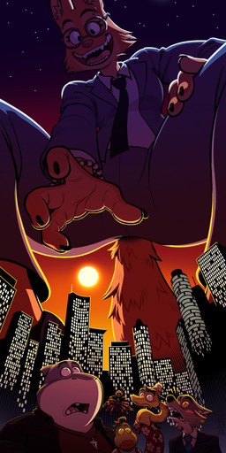 anthro blush business_suit city clothing extreme_size_difference eyewear female feral glasses group landscape_dwarfing macro male moon night open_mouth reaching size_difference smile star suit sun silverscarf dreamworks the_bad_guys diane_foxington mr._piranha_(the_bad_guys) mr._shark_(the_bad_guys) mr._snake_(the_bad_guys) mr._wolf_(the_bad_guys) ms._tarantula_(the_bad_guys) aquatic arachnid arthropod canid canine canis characiform fish fox mammal mygalomorph piranha_(fish) reptile scalie serrasalmid shark snake spider tarantula wolf 2022 absurd_res hi_res