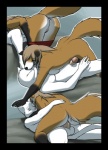 anthro anthro_penetrated balls bent_over big_breasts black_nose breast_squish breasts brown_hair butt canid canine chelsea_(meesh) clothing clubstripes comic digital_media_(artwork) duo erection eyes_closed felid female female_on_top female_penetrated fox from_front_position fur genitals gloves_(marking) hair humanoid_genitalia humanoid_penis interspecies leg_markings looking_pleasured lying male male/female male_on_bottom male_penetrating male_penetrating_anthro male_penetrating_female mammal markings meesh nude on_back on_bottom on_top orange_body orange_fur penetration penile penile_penetration penis penis_in_pussy pink_nose pussy reverse_missionary_position sex socks_(marking) squish tail the_valet_and_the_vixen tommy_(meesh) undressing vaginal vaginal_penetration whiskers white_body white_fur