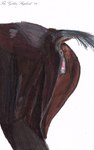 animal_genitalia animal_pussy anus butt clitoral_winking clitoris equine_anus equine_genitalia equine_pussy female feral genitals pussy raised_tail simple_background solo tail thegoldenshepherd equid equine horse mammal absurd_res hi_res traditional_media_(artwork)