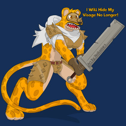 anthro armor belt clothing digitigrade fangs gloves hair handwear holding_melee_weapon holding_object holding_sword holding_weapon male melee_weapon scarf solo spikes spots sword tail teeth text transformation weapon conditional_dnp notkastar darkest_dungeon leper_(darkest_dungeon) felid leopard mammal pantherine 1:1 alpha_channel english_text