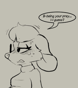 anthro blush blush_lines bodily_fluids clothed clothed_anthro clothed_female clothing dialogue eyewear female fully_clothed fully_clothed_anthro fully_clothed_female glasses question questioning questioning_tone solo speech_bubble stuttering sweat text unsure unsure_answer wearing_glasses muhny edie_(muhny) mammal mouse murid murine rodent english_text sketch