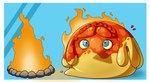 ambiguous_gender female feral fire goo_hair pseudo_hair solo transformation cloney nintendo the_legend_of_zelda princess_zelda chuchu elemental_creature goo_creature