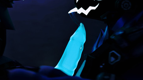 anthro blue_body blue_fur blue_penis bodily_fluids duo erection female fur genitals licking machine male male/female night oral penile penis penis_lick saliva saliva_on_penis saliva_on_tongue sex sex_toy tongue wet fluffy_hybrid protogen 16:9 3d_(artwork) blender_(artwork) digital_media_(artwork) hi_res widescreen