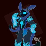 1:1 2024 annoyed annoyed_expression anthro armor belt blue_eyes blue_sclera bodysuit boots breasts clothed clothing cocked_hip digital_media_(artwork) eeveelution epic_games eye_scar facial_scar female footwear fortnite fusion gauntlets gazaster generation_4_pokemon glaceon gloves hand_on_hip handwear hi_res hood ice ice_spikes looking_at_viewer mammal nintendo no_pupils pokemon pokemon_(species) raven_team_leader scar scarf shadow_face signature simple_background skinsuit solo spikes standing tail tight_clothing