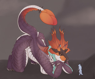 all_fours ambiguous_gender anthro ass_up big_breasts big_butt braided_pigtails breasts butt claws crossed_arms duo female fur horn lidded_eyes looking_at_another macro non-mammal_breasts nude raised_tail scales smile smirk tail thick_thighs ventral_scales wide_hips choccey_milk ych_(character) ankylosaurian ankylosaurid ankylosaurus canid ceratopsian ceratopsid chasmosaurine dinosaur mammal marginocephalian ornithischian prehistoric_species reptile scalie thyreophoran triceratops 6:5 absurd_res digital_media_(artwork) hi_res