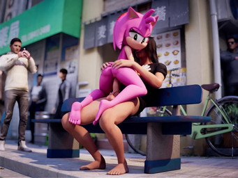 anthro anthro_focus anthro_on_top anthro_penetrated balls bottomless bottomless_male bouncing_balls bouncing_butt butt casual_sex clothed clothed/nude clothed_male clothing dominant duo exhibitionism female female_focus female_on_human female_on_top female_penetrated from_front_position genitals gloves green_eyes handwear human_on_anthro human_on_bottom human_penetrating human_penetrating_anthro human_penetrating_female interspecies larger_dom larger_male looking_pleasured male male/female male_on_anthro male_on_bottom male_penetrating male_penetrating_anthro male_penetrating_female moan narrowed_eyes nude on_bottom on_top open_mouth outside outside_sex penetration penile penile_penetration penis penis_in_vagina pink_body public public_exposure public_nudity public_sex recording sex shirt shirt_only size_difference solo_focus tail tail_motion topwear topwear_only vaginal vaginal_penetration vulva ganondork sega sonic_the_hedgehog_(series) amy_rose eulipotyphlan hedgehog human mammal 3d_(artwork) 3d_animation 4:3 animated digital_media_(artwork) short_playtime sound video