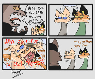 angry anthro bathroom begging begging_for_mercy begging_to_stop brush brushing brushing_fur brushing_hair clothed clothing dialogue fangs fur group hair humor male nude orange_body orange_fur personal_grooming screaming shower styling_hair teeth text tongue tongue_out trio white_body white_fur pinumontbalou epic_games fortnite fennix_(fortnite) volpez_(fortnite) wendell_(fortnite) arctic_fox canid canine canis fox mammal red_fox true_fox wolf comic english_text hi_res brother_(lore) brothers_(lore) sibling_(lore)
