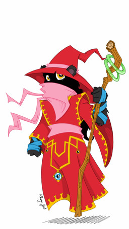 4_fingers ambiguous_gender anthro clothing face_in_shadow fingers fist floating hair hand_wraps hat headgear headwear holding_object holding_staff looking_at_viewer magic_user mask pink_sash ponytail red_clothing red_hat red_headwear red_robe ring robe simple_background solo staff white_background wizard_hat wizard_robe wraps yellow_eyes yin_yang young young_anthro yeetsun116 blizzard_entertainment filmation masters_of_the_universe mattel warcraft li_li_stormstout orko bear mammal pandaren 2016 colored digital_drawing_(artwork) digital_media_(artwork) hi_res signature