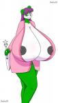 anthro big_breasts breasts female huge_breasts hyper hyper_breasts looking_at_viewer markings nipples solo noke13 asian_mythology east_asian_mythology japanese_mythology level-5 mythology yo-kai_watch fan_character sosaresu_(noke13) bear giant_panda mammal yokai hi_res sibling_(lore)