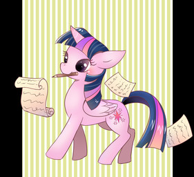 cutie_mark feathered_wings feathers female feral hair horn paper pencil_(object) purple_hair solo wings writing_utensil blackeevee friendship_is_magic hasbro my_little_pony mythology twilight_sparkle_(mlp) equid equine mammal mythological_creature mythological_equine winged_unicorn 2015