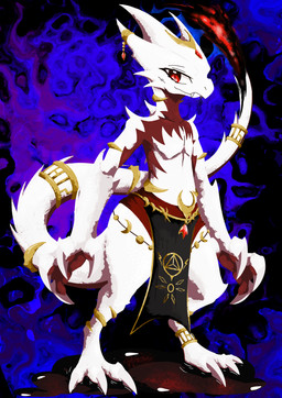 3_toes 4_fingers albino anklet anthro bottomwear claws clothed clothing colored_fire eyeliner fangs feet finger_claws fingers fire flaming_tail gem horn jewelry loincloth looking_at_viewer makeup male markings pupils red_body red_eyes red_scales scale_markings scales shirtless shirtless_male slit_pupils smile solo tail teeth toe_claws toes topless white_body white_scales shadowsoulful nintendo pokemon aghanashi_(shadowsoulful) fan_character charmeleon generation_1_pokemon lizard pokemon_(species) reptile scalie absurd_res cel_shading hi_res lineless shaded