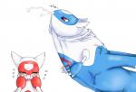 3_fingers claws cock_transformation cum cum_on_penis cumshot erection eyelashes female feral half-closed_eyes japanese japanese_text latias latios legendary_pokémon male nintendo nude open_mouth orgasm penis plain_background pokémon raised_arm red_eyes san_ruishin shadow sharp_teeth shiny straight sweat teeth text vein veiny_penis video_games what what_has_science_done white_background yellow_eyes
Rating: Explicit
Score: 4
User: forkU
Date: November 27, 2013