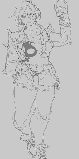 5_fingers bone bottomwear breasts cellphone chain clothed clothing electronics female fingers footwear grey_background hair headphones holding_object jacket monster_girl_(genre) not_furry phone pockets shirt shoes shorts simple_background skull solo spikes spikes_(anatomy) standing topwear undershirt wire ottomensch doom_(series) id_software microsoft fan_character sadie_(doom-mates) demon demon_humanoid humanoid imp_(doom) mammal monster monstrous_humanoid 2017 greyscale hi_res monochrome source_request