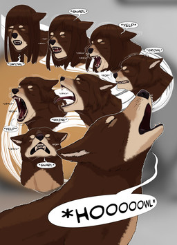asian brown_body brown_fur female feral forced fur group growth idol_group japanese red_ribbon serum snout snout_growth solo species_transformation text transformation chuchumeco canid canine canis domestic_dog human mammal shiba_inu spitz absurd_res comic english_text hi_res