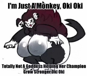 anthro areola big_areola big_breasts big_butt big_nipples breasts butt female huge_areola huge_breasts huge_butt huge_nipples inverted_nipples nipples solo dongwongtang okiora haplorhine mammal monkey primate 2_frame_animation animated low_res