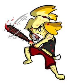 3_toes anthro bangs barbed_wire barefoot bell_hair_tie bent_leg black_clothing black_eyes black_nose black_shirt black_tank_top black_topwear blonde_hair blood blood_on_clothing blood_on_face blood_on_object blood_on_weapon bodily_fluids bottomwear clothed clothed_anthro clothed_female clothing dipstick_tail eyebrow_through_hair eyebrows facial_markings feet female female_anthro floppy_ears frown fully_clothed fully_clothed_anthro fully_clothed_female furrowed_eyebrows group hair head_markings holding_baseball_bat holding_melee_weapon holding_object holding_weapon light lop_ears male markings melee_weapon mitten_hands motion_lines open_frown open_mouth orange_ears orange_hair pink_tongue ponytail pupils red_bottomwear red_clothing red_hair_tie red_shorts shirt shorts shoulder_scar simple_background tail tail_markings tank_top teeth toes tongue topwear translucent translucent_hair trio two_tone_tail weapon white_background white_markings white_pupils white_tail_tip yellow_tail cookieboy011 animal_crossing nintendo isabelle_(animal_crossing) canid canine canis domestic_dog mammal shih_tzu toy_dog 2018 colored digital_drawing_(artwork) digital_media_(artwork) english_description lighting shaded