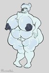 absurd_res anthro bear belly big_belly big_breasts big_butt breasts butt dark_nipples female fur hair hi_res huge_breasts huge_butt huge_thighs luminared mammal mature_female nude_female overweight overweight_female polar_bear pubes short_hair solo thick_thighs ursine white_body white_fur wide_hips