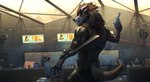 anthro cybernetics detailed_background fur group gun handgun inside laser_pointer machine male ranged_weapon solo_focus weapon kaylinmangorian deus_ex:_human_revolution mythology rakan canid canine canis mammal mythological_canine mythological_creature werecanid werecanine werecreature werewolf wolf 2021