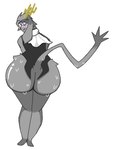 anthro big_butt bodily_fluids butt female huge_butt solo sweat sweatdrop thick_thighs wide_hips sweetteadoodles pseudoregalia sybil_(pseudoregalia) bovid caprine domestic_cat felid feline felis goat hybrid lagomorph leporid mammal rabbit