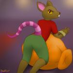 anthro butt clothing looking_at_viewer male solo davidkyatt enter_the_gungeon resourceful_rat mammal murid murine rat rodent 1:1 2019 hi_res