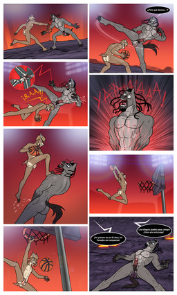 abs action_pose angry anthro ball ballbusting ballbusting_induced_orgasm balls basketball_(ball) black_hair blood bodily_fluids brown_body brown_fur butt castration castration_induced_orgasm cock_and_ball_torture countershading cum cumshot duo ejaculation emasculation erection facial_hair foaming_at_mouth fur genital_fluids genital_mutilation genital_torture genitals gore gradient_background grey_body hair horn humanoid_genitalia humanoid_penis long_hair male male/male muscular muscular_anthro muscular_male mutilation nipples nude open_mouth pain pecs penis pose simple_background size_difference sweat tail teeth testicular_rupture text kimero_kat goat_(movie) sony_corporation sony_pictures mane_attraction will_harris andalusian_horse bovid caprine equid equine goat horse mammal absurd_res comic hi_res translated