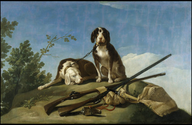 ambiguous_gender bag chain chain_leash chained_together cloud collar dewlap_(anatomy) duo feral floppy_ears gun jowls leaf leash leashed_together pink_nose plant ranged_weapon realistic sky snout weapon francisco_goya canid canine canis domestic_dog mammal ancient_art formal_art hi_res oil_painting_(artwork) painting_(artwork) traditional_media_(artwork) traditional_painting_(artwork)