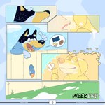 anthro big_penis black_body black_ears black_fur black_nose black_tail blissful blue_body blue_fur blue_tail bodily_fluids clenched_teeth cloud comic_panel cum cum_drip cum_in_mouth cum_inside cum_on_face dripping duo erection fence fingers flaccid front_view fur gasp genital_fluids genitals gesture glory_hole grass hand_gesture happy heart_symbol huge_penis humanoid_genitalia humanoid_penis male male/male multicolored_body multicolored_fur nipples nude obese obese_anthro open_mouth outside overweight overweight_anthro penis plant simple_background smile speech_bubble sweat tail teeth teeth_showing text thumbs_up tongue two_tone_tail yellow_body yellow_ears yellow_fur yellow_omen bluey_(series) bandit_heeler pat_(bluey) australian_cattle_dog bird_dog canid canine canis cattledog domestic_dog herding_dog hunting_dog labrador mammal pastoral_dog retriever 2025 artist_name colored comic digital_drawing_(artwork) digital_media_(artwork) english_text hi_res