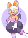 anthro big_diaper bodysuit clothed clothing diaper diaper_fetish eyewear female glasses skinsuit solo tight_clothing wearing_diaper doodle_pamp_danny sega sonic_the_hedgehog_(series) rouge_the_bat bat mammal 3:4