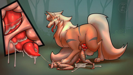 anal anal_penetration animal_genitalia animal_penis anthro anthro_on_feral anthro_penetrated balls bestiality bodily_fluids canine_genitalia canine_penis cum cum_in_ass cum_inside doggystyle erection feral feral_penetrating feral_penetrating_anthro forest forest_background from_behind_position genital_fluids genitals leaking_cum looking_pleasured male male/male male_on_feral male_penetrated male_penetrating male_penetrating_male nature nature_background penetration penis plant sex tongue tongue_out tree x-ray_view altsu nintendo pokemon cizek arcanine generation_1_pokemon hyena mammal pokemon_(species) striped_hyena 16:9 hi_res widescreen