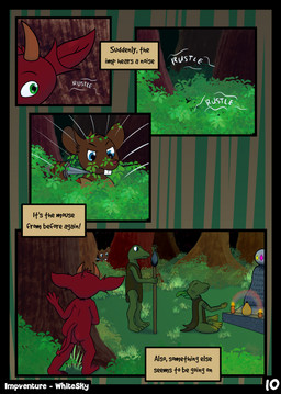 balls buckteeth butt candle dagger feet foreskin forest genitals grass group horn impventure male melee_weapon penis plant polearm shrub spear teeth text tree weapon young whitesky amphibian demon frog grippli humanoid imp mammal mouse murid murine rodent comic english_text