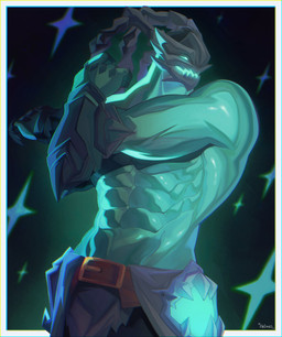 abs armor belt male muscular muscular_male not_furry solo standing vambrace holousart 2xko league_of_legends riot_games tencent thresh absurd_res digital_drawing_(artwork) digital_media_(artwork) hi_res portrait