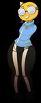 anthro armless blush breasts buckteeth camel_toe clothed clothing eyewear female footwear freckles front_view fully_clothed glasses leggings legwear non-mammal_breasts open_mouth open_smile pigeon_toed scales shirt shoes smile solo spiral_glasses standing teeth thick_thighs topwear wide_hips yellow_body yellow_scales zaqnon undertale undertale_(series) kitty_(under(her)tail) monster_kid reptile scalie alpha_channel hi_res