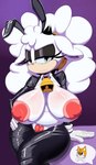 anthro areola bell bell_collar big_breasts blue_eyes breasts clothing collar costume duo female huge_breasts male pasties reverse_bunny_costume slightly_chubby pliica_22 idw_publishing sega sonic_the_hedgehog_(comics) sonic_the_hedgehog_(idw) sonic_the_hedgehog_(series) lanolin_the_sheep_(sonic) miles_prower bovid canid canine caprine fox mammal sheep hi_res