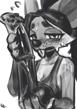 anthro biped breasts clothed clothed_anthro clothed_female clothing dildo female fingers front_view fur hair holding_dildo holding_object holding_sex_toy looking_at_viewer open_mouth sex_toy teeth whiskers the_shitposter_2069 ratricia_(el-k) mammal mouse murid murine rodent 2025 absurd_res digital_drawing_(artwork) digital_media_(artwork) hi_res