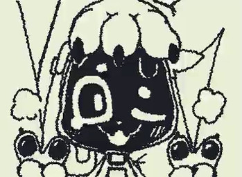 ambiguous_gender anthro black_claws cinemagraph claws gesture hand_gesture hand_on_head machine one_eye_closed open_mouth open_smile screen screen_face simple_background smile solo v_sign white_background presto_(artist) project_c.a.t.s ero_(presto) proto_(cats_project) robot robot_anthro animated loop low_res