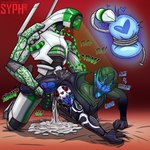 aggressive_fertilization ahegao arm_tattoo balls big_balls blue_eyes blue_tongue blush blush_lines bodily_fluids bodypaint butt cum cum_from_vagina cum_in_vagina cum_inside cum_on_butt cum_on_ground cum_pool duo excessive_cum excessive_genital_fluids face_paint female female_penetrated from_behind_position genital_fluids genitals glowing heart_symbol impregnation interspecies interspecies_impregnation leaking_cum leg_grab leg_tattoo looking_pleasured machine male male/female male_penetrating male_penetrating_female nude onomatopoeia open_mouth orgasm ovum ovum_with_heart penetration piercing robophilia robot_penetrating sex sound_effects sperm_cell tattoo teeth text tongue tongue_out tongue_piercing vaginal vaginal_penetration wheelbarrow_position xenophilia sypherus bioware electronic_arts mass_effect dinea virin alien geth robot turian 1:1 hi_res nonbinary_(lore)