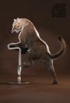 animal_genitalia anthro anus backsack balls brown_background brown_balls brown_sheath butt chair detached_sheath feline_sheath feral fully_sheathed fur furniture genitals looking_at_viewer looking_back male open_mouth pawpads paws pose raised_leg raised_tail realistic realistic_feral rim_light semi-anthro sheath simple_background solo spread_legs spreading stool tail tan_balls tan_sheath whiskers cosmiclife hunter_(cosmiclife) cougar felid feline mammal pantherine 3d_(artwork) absurd_res digital_media_(artwork) hi_res pinup