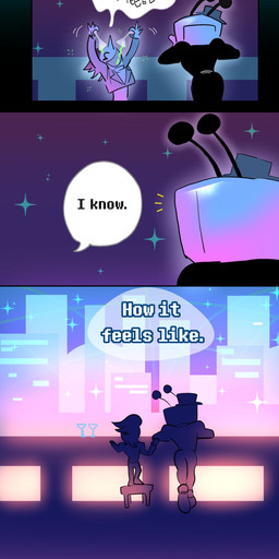clothing cocktail_glass container cup dialogue drinking_glass duo electronics for_a_head glass glass_container glass_cup male not_furry screen screen_face speech_bubble television text spmtnlove deltarune undertale_(series) spamton_g._spamton tenna_(deltarune) addison_(deltarune) darkner object_head screen_head tv_head absurd_res comic digital_media_(artwork) hi_res