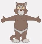 barefoot briefs clothed clothing feet male overweight overweight_male simple_background solo tighty_whities topless underwear white_background white_briefs white_clothing white_underwear neenya disney talespin douglas_benson domestic_cat felid feline felis mammal absurd_res hi_res