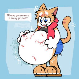 Rating: q
ID: 5699207
Date: 2025-07-10 11:17:41 -0400
Status: pending
Score: 24
2024 3_toes abdominal_bulge anthro anthro_pred belly big_belly blue_eyes bodily_fluids bottomwear churn clothing dialogue digestion digital_media_(artwork) domestic_cat duo english_text feet felid feline felis female female_prey footwear fully_inside fur glut hand_on_belly huge_belly jacket male male/female male_pred mammal muffled multicolored_body multicolored_fur navel onomatopoeia open_mouth orange_body orange_fur pawpads pawplants rumbling_stomach same_size_vore sandals shoes shorts soft_vore sound_effects sparky_(pawplants) speech_bubble standing sweat tabby_cat tail talking_to_prey text toes topwear two_tone_body two_tone_fur unseen_prey vore white_body white_fur post #5699207