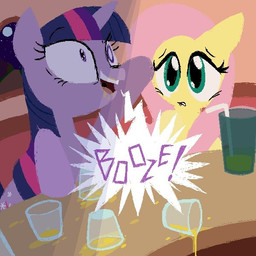 alcohol bendy_straw beverage drinking_straw drunk duo female feral food fur glass hair horn messy multicolored_hair purple_body purple_fur purple_hair substance_intoxication two_tone_hair what unknown_artist friendship_is_magic hasbro my_little_pony mythology fluttershy_(mlp) twilight_sparkle_(mlp) equid equine horse mammal mythological_creature mythological_equine pony unicorn 1:1