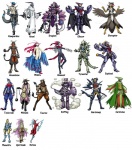 absol alternate_species armor black_hair blonde_hair blue_hair bone carnivine chain claws cloak clothing cosplay drapion electricity exploud feathered_wings feathers fossil_pokemon garchomp gas_mask generation_1_pokemon generation_2_pokemon generation_3_pokemon generation_4_pokemon gliscor hair hi_res horn houndoom human humanized humanoid humanoidized koffing male mammal manectric mask melee_weapon membrane_(anatomy) membranous_wings milotic miltank nintendo normal_rotom pink_hair pokemon pokemon_(species) pokemorph polearm purple_hair rampardos red_eyes rotom scythe simple_background skull sneasel solo spikes spiritomb staraptor tail tauros toxicroak tyranitar weapon white_background white_hair wings 瞑丸