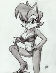 accessory anthro bedroom_eyes big_breasts bra breasts clothing eyelashes female footwear garter half-closed_eyes high_heels lingerie looking_at_viewer narrowed_eyes navel panties pose pumps seductive shoes smile smiling_at_viewer solo step_pose underwear bhawk archie_comics sega sonic_the_hedgehog_(archie) sonic_the_hedgehog_(comics) sonic_the_hedgehog_(series) sally_acorn chipmunk ground_squirrel mammal rodent sciurid graphite_(artwork) pinup traditional_media_(artwork)