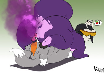 anthro ass_up big_breasts big_butt bra breasts butt clothing confusion curled_tail duo facesitting fart fart_cloud fart_fetish farting_on_face female food fruit hat headgear headwear huge_butt hyper hyper_butt male male/female markings plant purple_fart_cloud question_mark raised_tail sitting sitting_on_another skull_(marking) strawberry tail underwear unusual_fart kazecat pastilla canid canine common_hippopotamus fox hippopotamid hybrid mammal mephitid skunk taur 2014 dated