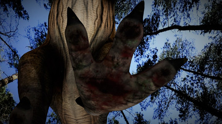 ambiguous_gender blood bodily_fluids crush dirty feet feral forest gore looming paws plant soles solo stomping tree walking anna_morozova dinosaur prehistoric_species reptile saurischian scalie theropod tyrannosaurid tyrannosauroid tyrannosaurus tyrannosaurus_rex 16:9 3d_(artwork) digital_media_(artwork) widescreen
