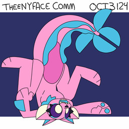 3_fingers anthro blinking eyeliner female fingers happy makeup pink_body solo upside_down theenyface microsoft ori_(series) xbox_game_studios luma_(anzuneth) fish guardian_spirit marine 1:1 animated loop