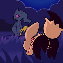 anthro arm_around_partner balls being_watched black_body black_butt black_hands blush blush_lines bodily_fluids bouncing bow_ribbon breasts breath butt chest_tuft circle_eyebrows cum cum_inside dialogue drooling duo ejaculation eye_contact eyebrows eyelashes eyes_closed fangs female female_on_top genital_fluids genitals grass handjob hyperventilating long_ears long_eyelashes looking_at_another looking_at_viewer looking_pleasured male male/female music nervous night nipples on_top open_mouth pawpads penetration penile penis pink_eyes pink_inner_ear pink_nipples pink_pawpads pink_penis pink_sclera pink_vulva pinned pinned_to_ground plant pupils red_bow saliva sex shadow sky sparkles sparkling_eyes speech_bubble spiral spiral_eyes spread_butt spread_vulva spreading star sweat tail tan_speech_bubble teeth text tree tuft vaginal vaginal_fluids vaginal_penetration vulva watching_from_afar yellow_blush yellow_mouth yellow_speech_bubble yellow_tail zipper zipper_mouth englam sound_warning nintendo pokemon banette generation_3_pokemon generation_7_pokemon mimikyu pokemon_(species) 1:1 animated english_text short_playtime sound webm